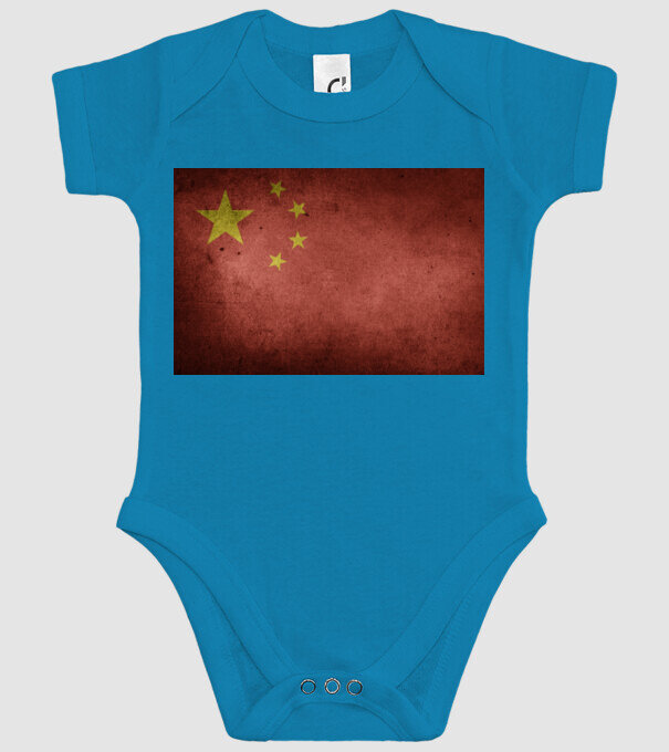 CHINA model turcoaz pe tricou