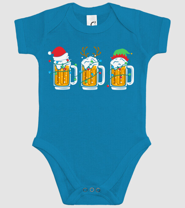 Christmas beer mugs model turcoaz pe tricou