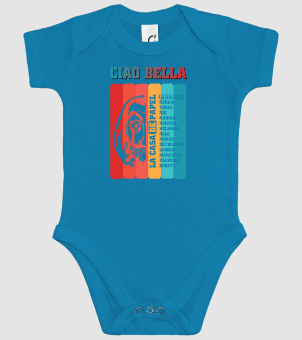 ciao bella retro model turcoaz pe tricou