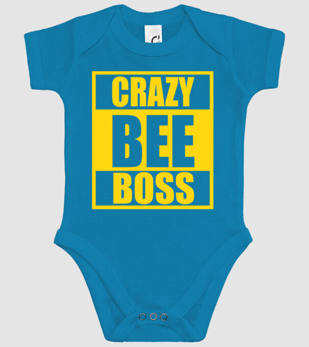 Crazy bee boss model turcoaz pe tricou