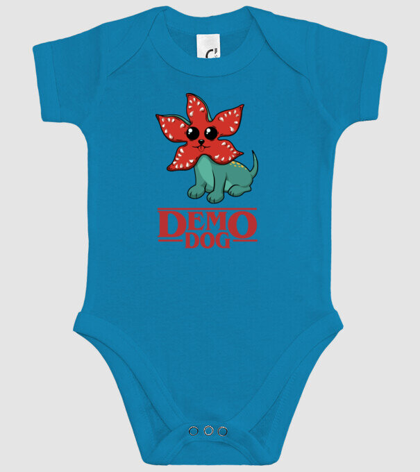 cute demodog model turcoaz pe tricou