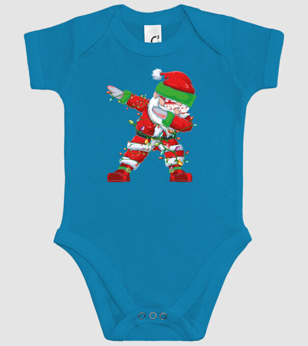 Dab Santa model turcoaz pe tricou