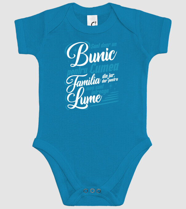 Sunt doar un bunic pentru lumea din jur, dar pentru familia mea sunt întreaga lume! model turcoaz pe tricou