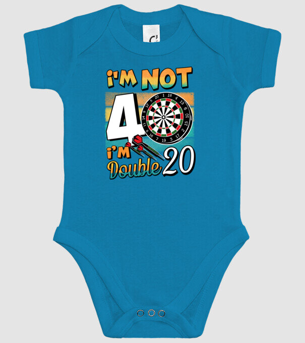 Darts Birthday 40 years old model turcoaz pe tricou