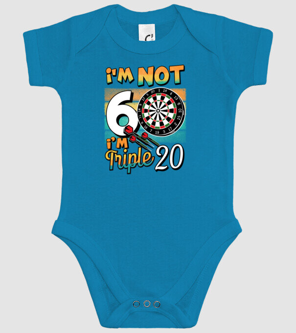 Darts Birthday 60 years old model turcoaz pe tricou
