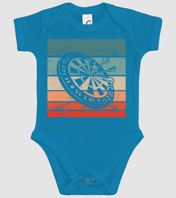 Darts vintage model turcoaz pe tricou
