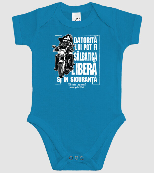 datorită ei pot fi sălbatic, liber și în siguranță - ea este îngerul meu păzitor model turcoaz pe tricou