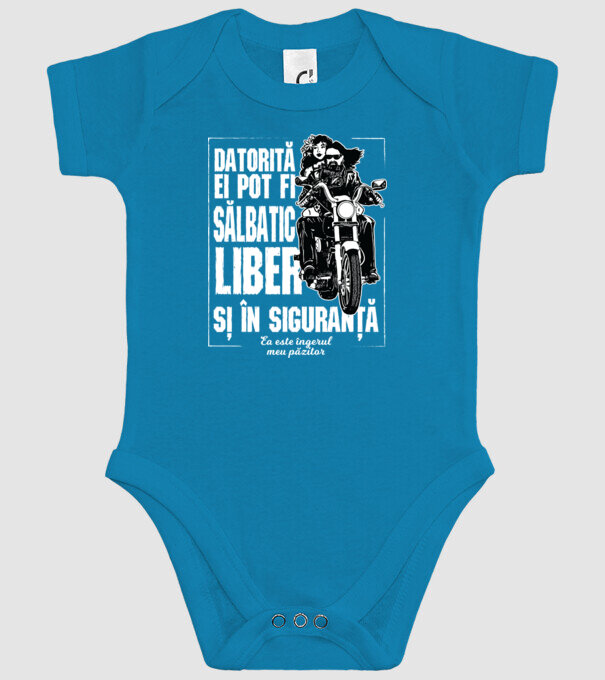 datorită ei pot fi sălbatic, liber și în siguranță - ea este îngerul meu păzitor model turcoaz pe tricou