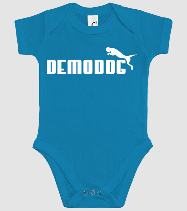 demodog logo model turcoaz pe tricou