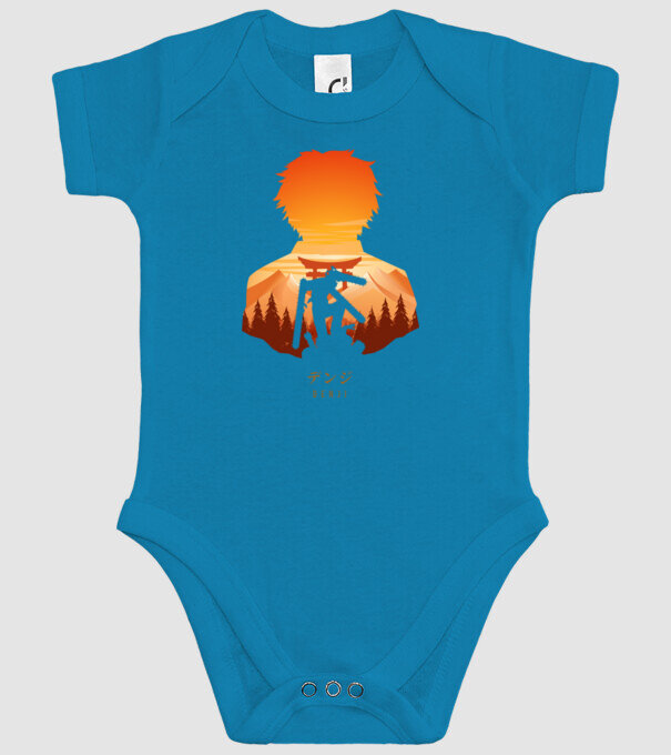 Denji model turcoaz pe tricou