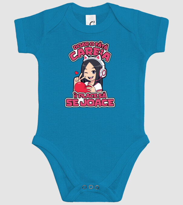 doar o fată căreia îi place să se joace model turcoaz pe tricou