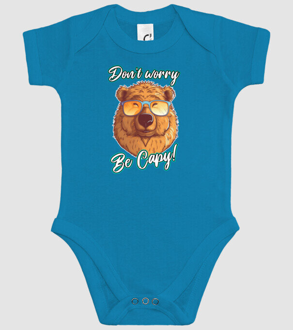 Don't worry be Capy model turcoaz pe tricou