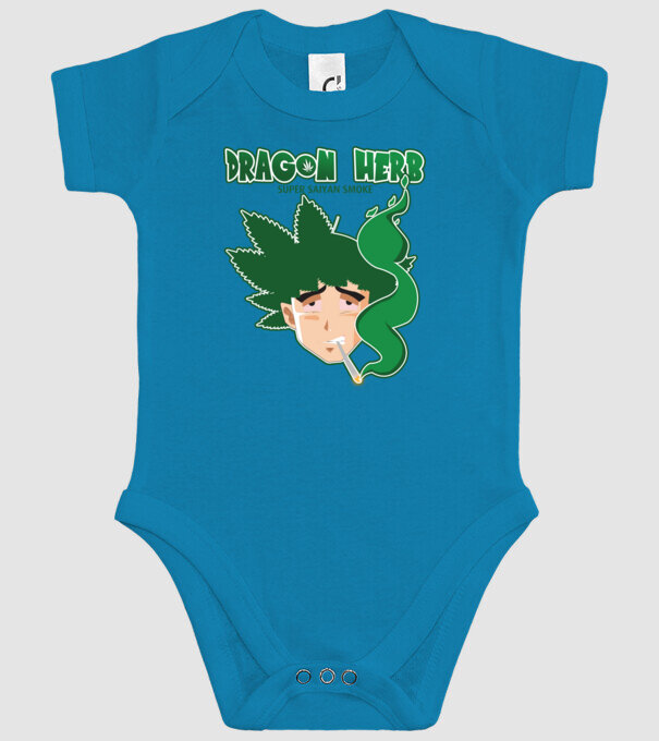 dragon herb smoke model turcoaz pe tricou