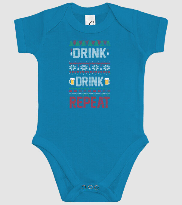 Drink drink repeat model turcoaz pe tricou