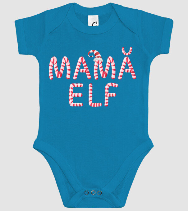mamă elf model turcoaz pe tricou