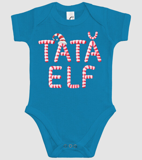 tată elf model turcoaz pe tricou