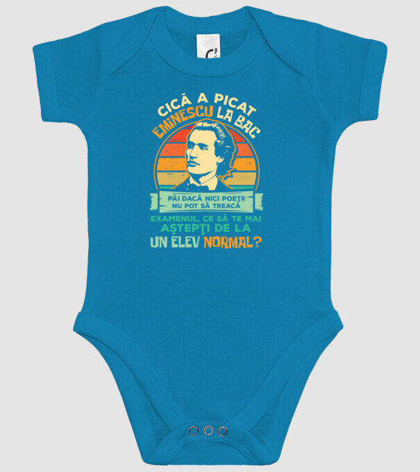 Eminescu model turcoaz pe tricou