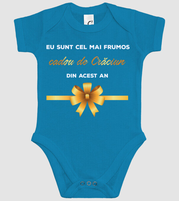 Eu sunt cel mai frumos cadou de Crăciun din acest an model turcoaz pe tricou