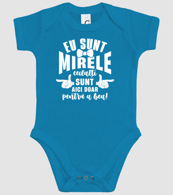 Eu sunt mirele model turcoaz pe tricou