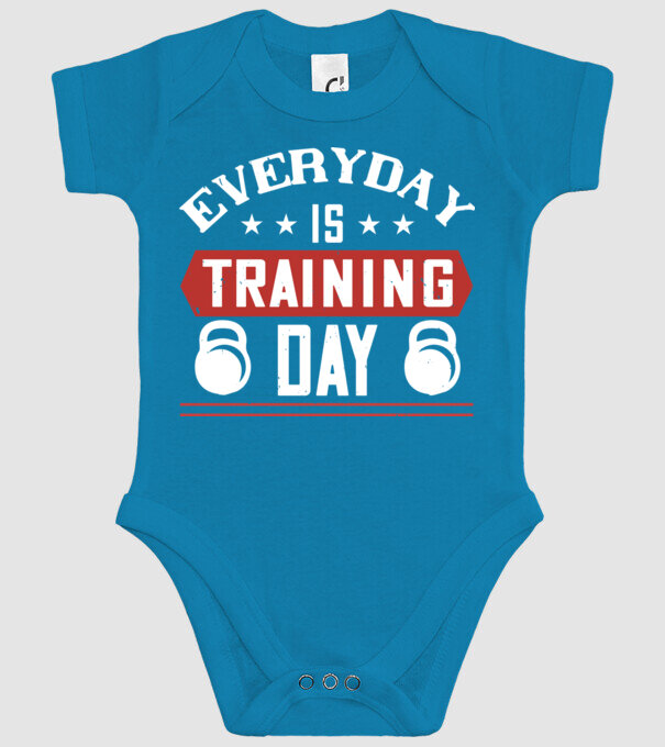 everyday is training day model turcoaz pe tricou