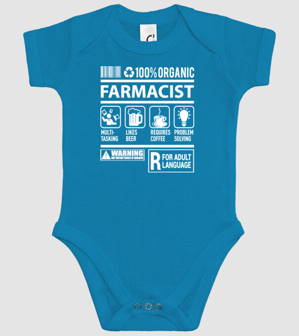 farmacist model turcoaz pe tricou