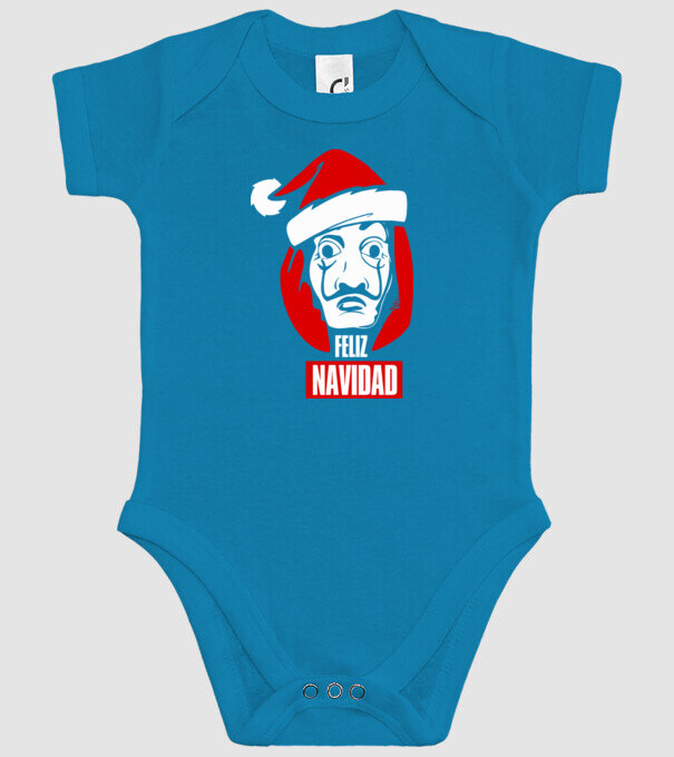 feliz navidad merry christmas money heist model turcoaz pe tricou