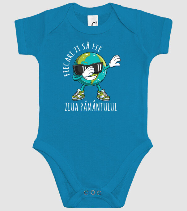 Fiecare zi să fie Ziua Pământului model turcoaz pe tricou