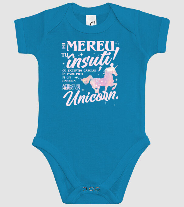 fii mereu tu însuți! cu excepția cazului în care poți fi un unicorn, atunci fii mereu un unicorn. model turcoaz pe tricou