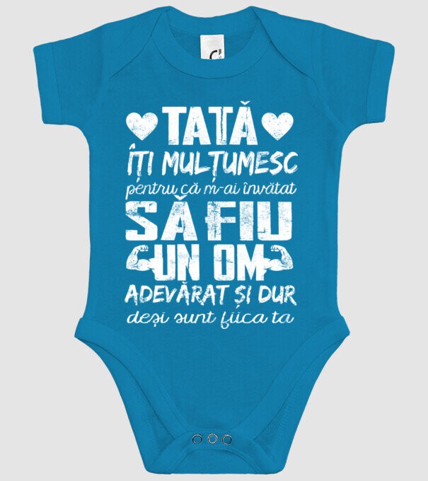 fiică crescută ca fiu Negru model turcoaz pe tricou