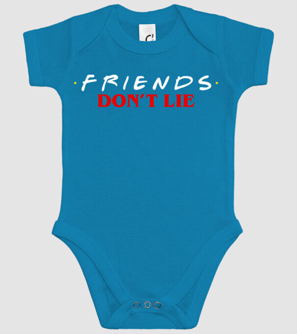 friends dont lie stranger things parody model turcoaz pe tricou