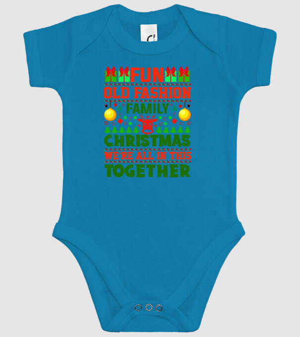 fun old fashion family christmas model turcoaz pe tricou