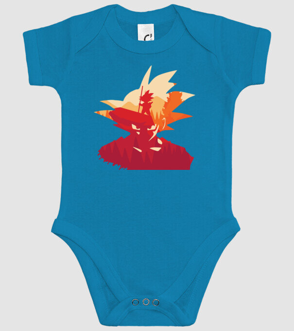 goku head model turcoaz pe tricou