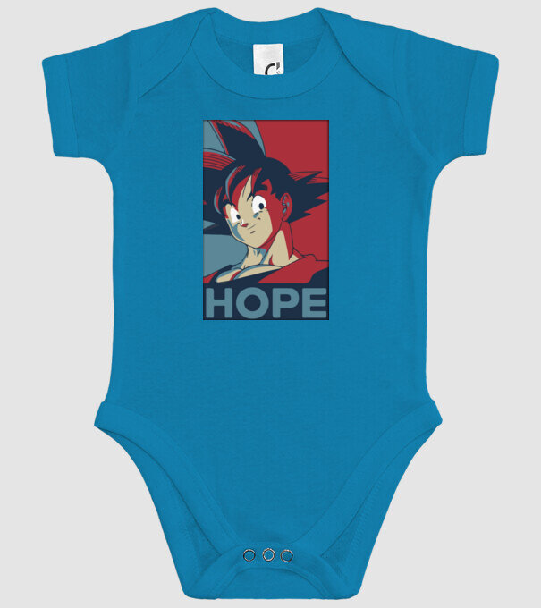 goku hope dragonball model turcoaz pe tricou