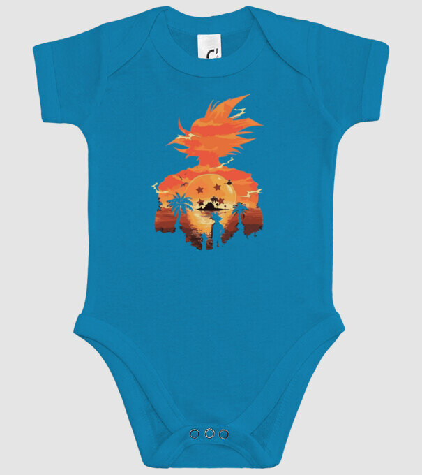 goku sunset 2 model turcoaz pe tricou