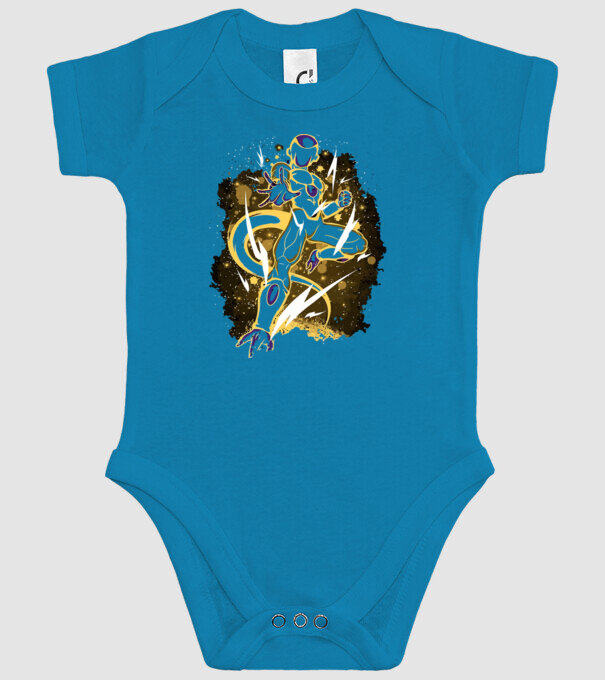 golden freeza dragonball model turcoaz pe tricou