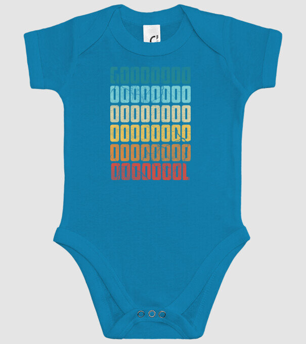 GOOOL retro model turcoaz pe tricou