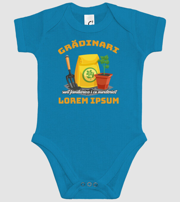 Grădinari model turcoaz pe tricou