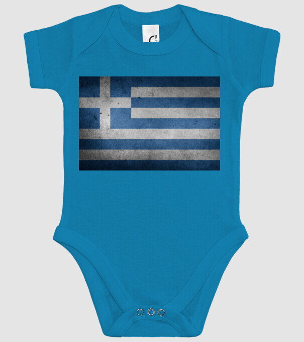 GREECE model turcoaz pe tricou