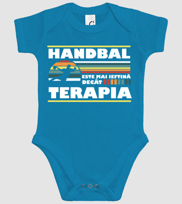 Handbal terapia model turcoaz pe tricou