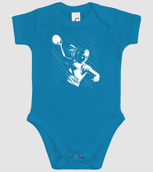 Handballer model turcoaz pe tricou