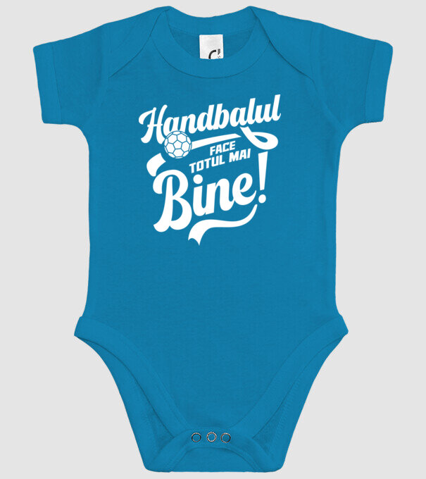 Handbalul face totul mai bine model turcoaz pe tricou