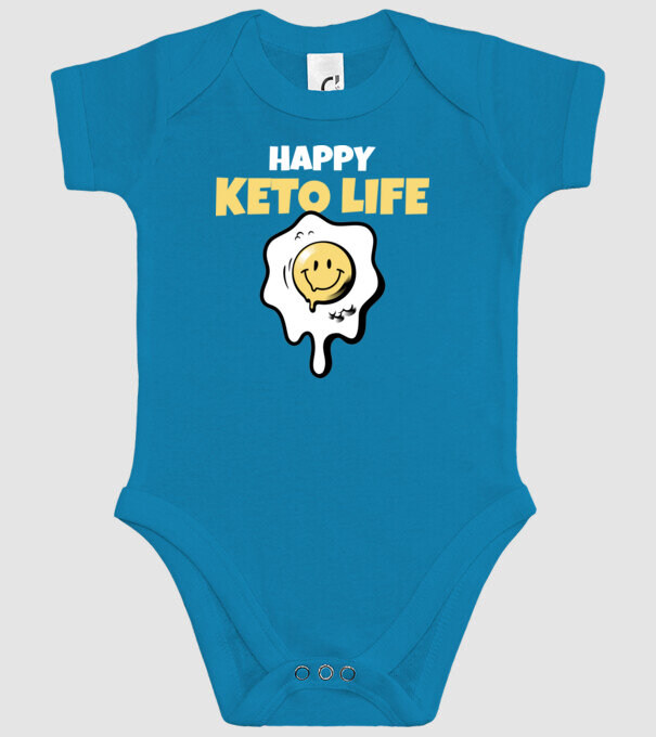 HAPPY KETO LIFE model turcoaz pe tricou