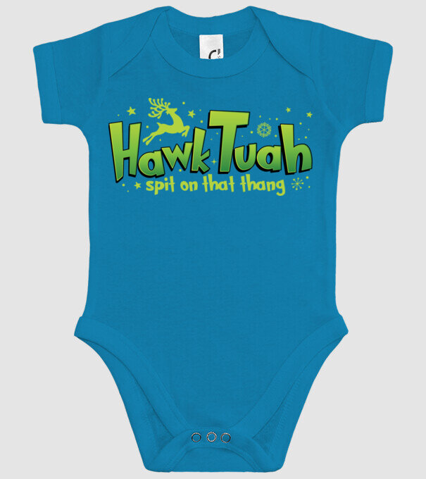 Hawk tuah xmas model turcoaz pe tricou