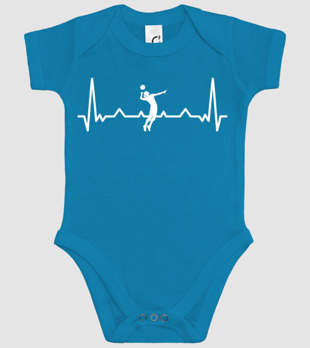 Heartbeat with volleyball model turcoaz pe tricou