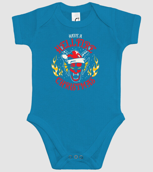 Hellfire Christmas model turcoaz pe tricou