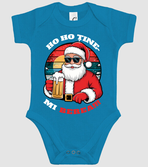 Ho ho ține mi berea! Negru model turcoaz pe tricou