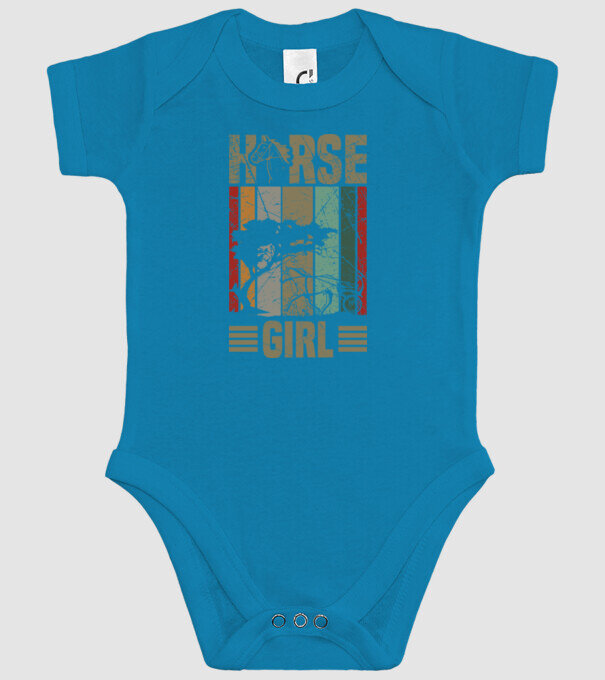 Horse girl model turcoaz pe tricou