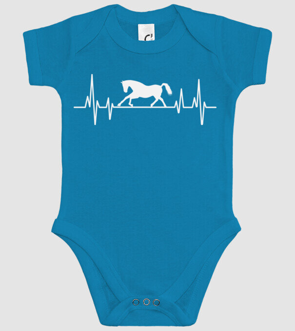 horse heartbeat model turcoaz pe tricou