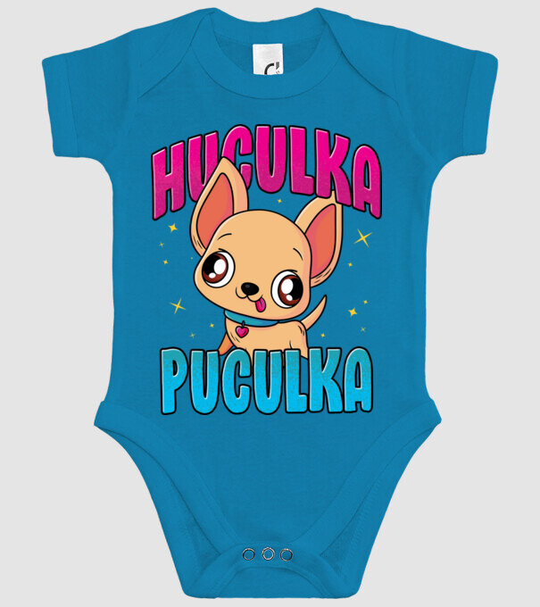 Huculka Puculka chivava model turcoaz pe tricou