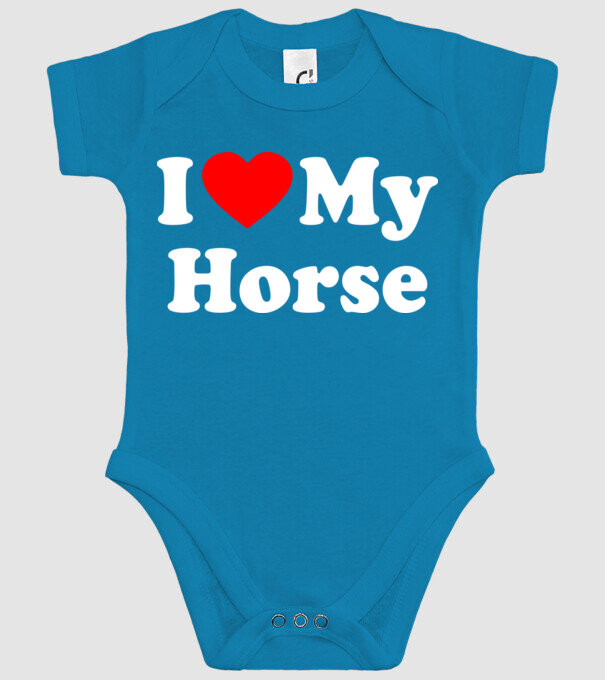 i ove my horse model turcoaz pe tricou